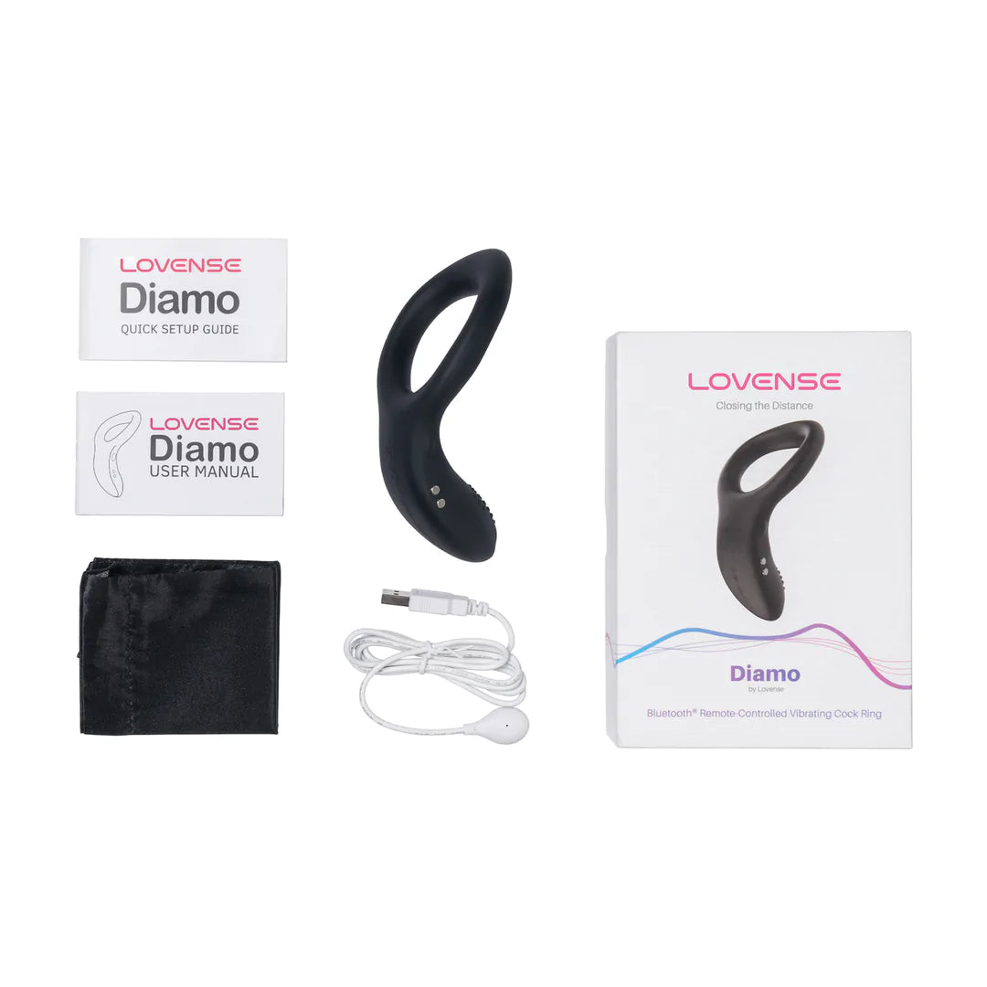 Diamo - App-controlled Vibrating Cockring - Black