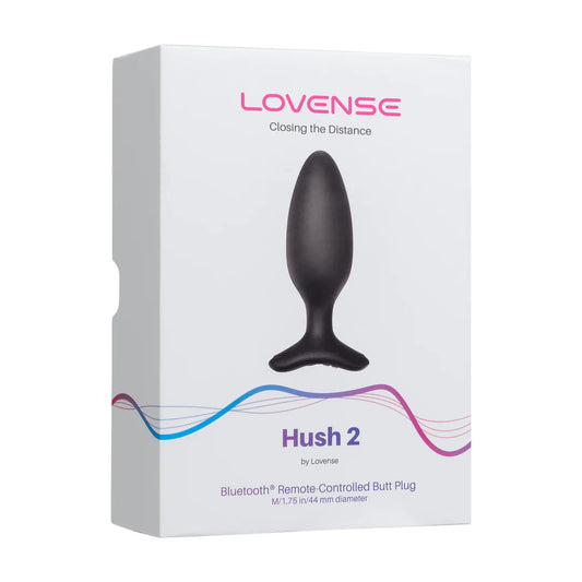 Hush 2 - Plug vibrador controlado por app - 4,4 cm - Negro