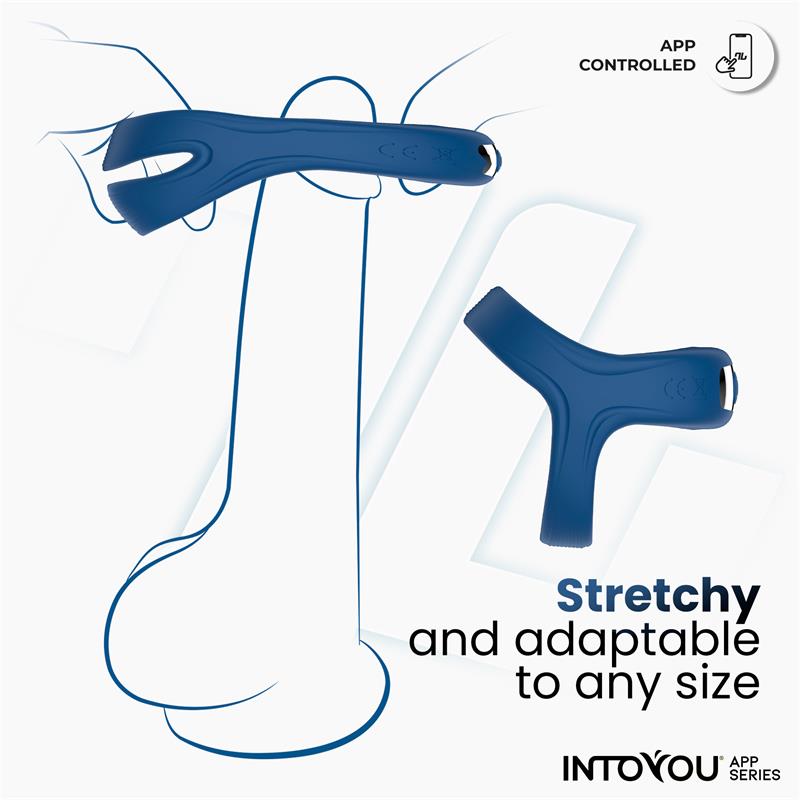 Rank Anillo Vibrador con App Azul