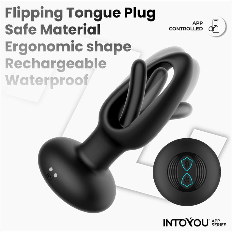 Zack Plug Anal con Flipping Tongue y Vibracion con App