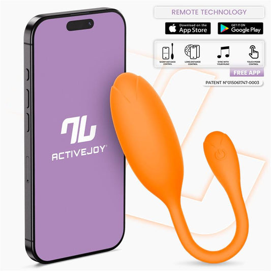 Logan Huevo Vibrador con APP Silicona Unibody Naranja