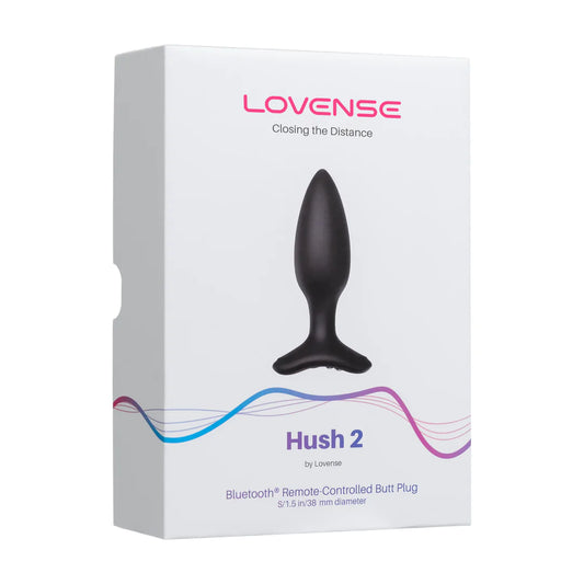 Hush 2 - Plug vibrador controlado por app - 3,8 cm - Negro