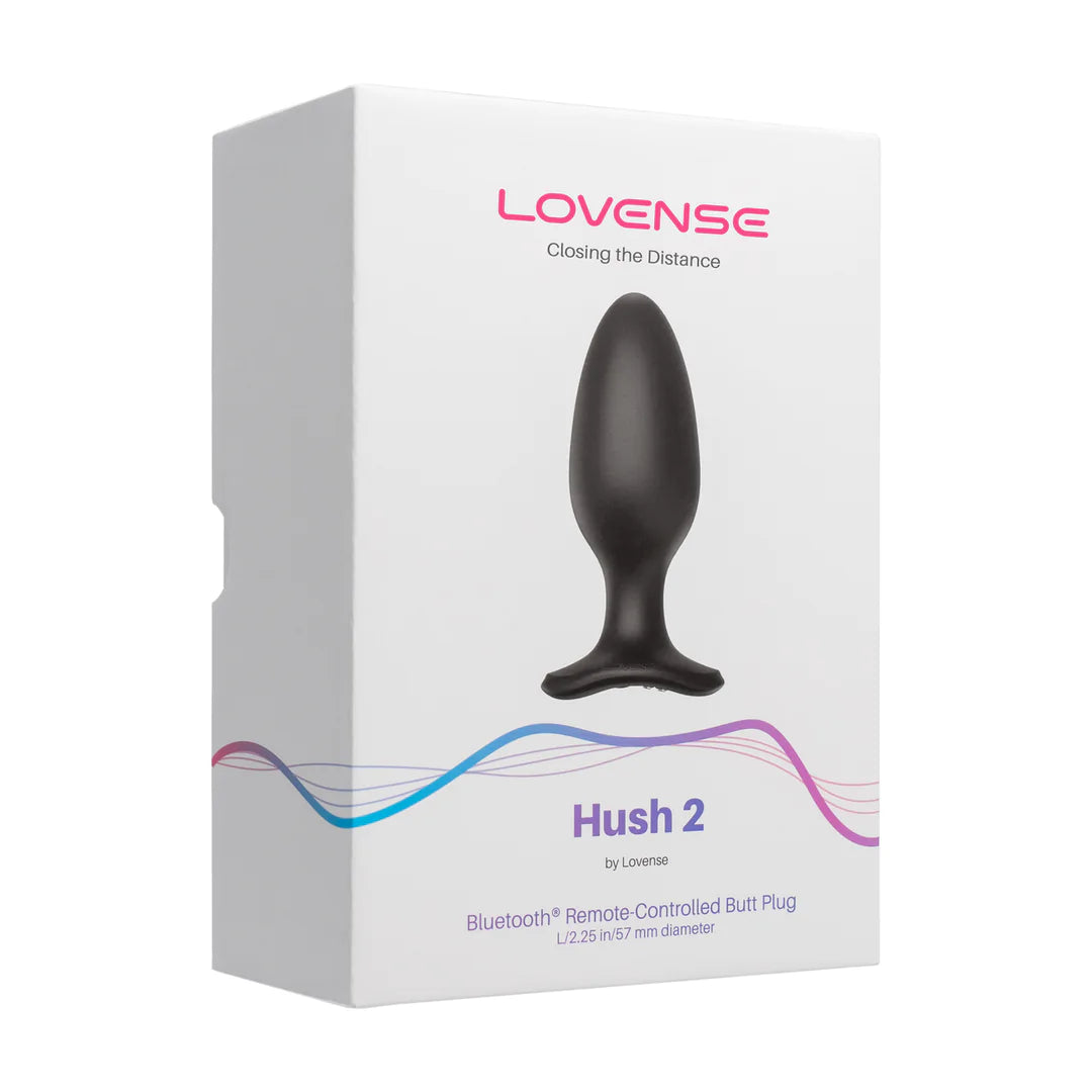 Hush 2 - Plug vibrador controlado por app - 5,7 cm - Negro