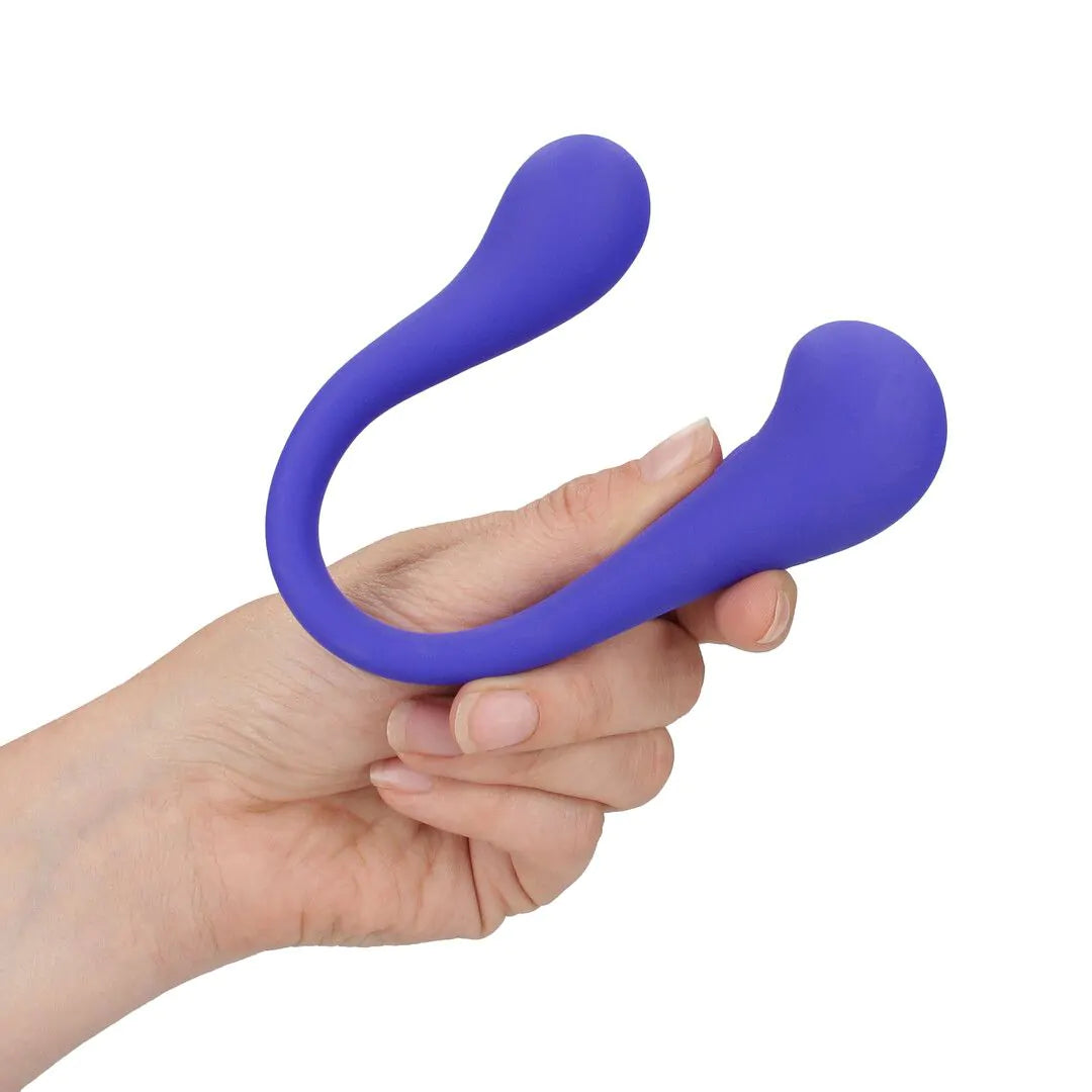 Vibrador flexible de doble extremo con control remoto - Morado